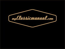 Tablet Screenshot of myclassicmanual.com